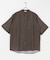 バンドカラーショートスリーブ 総柄シャツ