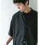 バンドカラーショートスリーブ 総柄シャツ