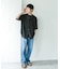 バンドカラーショートスリーブ 総柄シャツ