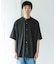 バンドカラーショートスリーブ 総柄シャツ