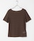 シャーリングシアートップ(5分袖)