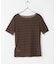 シャーリングシアートップ(5分袖)