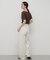 シャーリングシアートップ(5分袖)