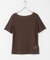シャーリングシアートップ(5分袖)