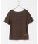 シャーリングシアートップ(5分袖)