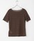 シャーリングシアートップ(5分袖)
