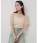 シャーリングシアートップ(5分袖)