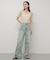 シャーリングシアートップ(5分袖)
