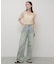 シャーリングシアートップ(5分袖)