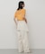 シャーリングシアートップ(5分袖)