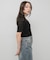 シャーリングシアートップ(5分袖)