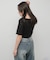 シャーリングシアートップ(5分袖)