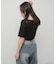 シャーリングシアートップ(5分袖)