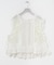 crinkle crinkle crinkle　SHEER FLOWER VEST BLOUSE