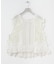 crinkle crinkle crinkle　SHEER FLOWER VEST BLOUSE