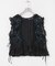 crinkle crinkle crinkle　SHEER FLOWER VEST BLOUSE