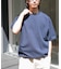 FORK&SPOON　クルーネックニットTシャツ