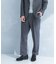 LIFE STYLE TAILOR　リネンライクコンフォータブル1タックパンツ