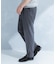 LIFE STYLE TAILOR　リネンライクコンフォータブル1タックパンツ