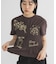 シャーリングデザインプリントTEE