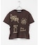 シャーリングデザインプリントTEE