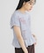シャーリングデザインプリントTEE