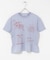 シャーリングデザインプリントTEE