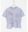 シャーリングデザインプリントTEE