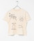 シャーリングデザインプリントTEE