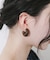ウッドフープピアス
