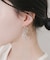 クリアメタルアシンメトリーピアス