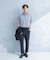 LIFE STYLE TAILOR　シアサッカーストレッチパンツ