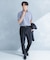 LIFE STYLE TAILOR　シアサッカーストレッチパンツ