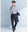 LIFE STYLE TAILOR　シアサッカーストレッチパンツ