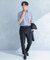 LIFE STYLE TAILOR　シアサッカーストレッチパンツ