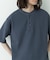 ワッフルヘンリーネックTシャツ