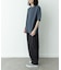 ワッフルヘンリーネックTシャツ
