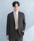 LIFE STYLE TAILOR　リネンライク千鳥柄コンフォータブルジャケット