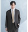 LIFE STYLE TAILOR　リネンライク千鳥柄コンフォータブルジャケット