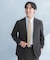 LIFE STYLE TAILOR　リネンライク千鳥柄コンフォータブルジャケット