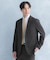 LIFE STYLE TAILOR　リネンライク千鳥柄コンフォータブルジャケット