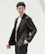 LIFE STYLE TAILOR　リネンライク千鳥柄コンフォータブルジャケット