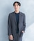 LIFE STYLE TAILOR　リネンライク千鳥柄コンフォータブルジャケット