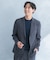 LIFE STYLE TAILOR　リネンライク千鳥柄コンフォータブルジャケット