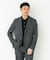 LIFE STYLE TAILOR　リネンライク千鳥柄コンフォータブルジャケット
