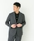 LIFE STYLE TAILOR　リネンライク千鳥柄コンフォータブルジャケット