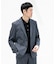 LIFE STYLE TAILOR　リネンライク千鳥柄コンフォータブルジャケット