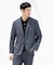 LIFE STYLE TAILOR　リネンライク千鳥柄コンフォータブルジャケット