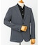 LIFE STYLE TAILOR　リネンライク千鳥柄コンフォータブルジャケット