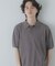 『洗濯可』ストレッチニットポロショートスリーブTシャツ